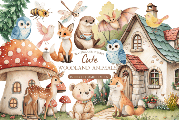 Download Rustic Forest Animals Clipart PNG - Animal Collection