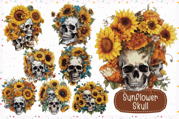 Download Sunflower Skull Sublimation - Premium Resources