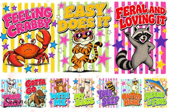 Download Retro Summer Animal Pun Sublimation PNGs - Premium Resources